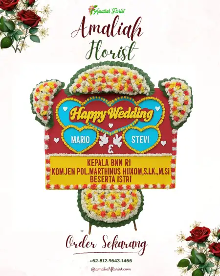Papan Bunga Pernikahan Madenan